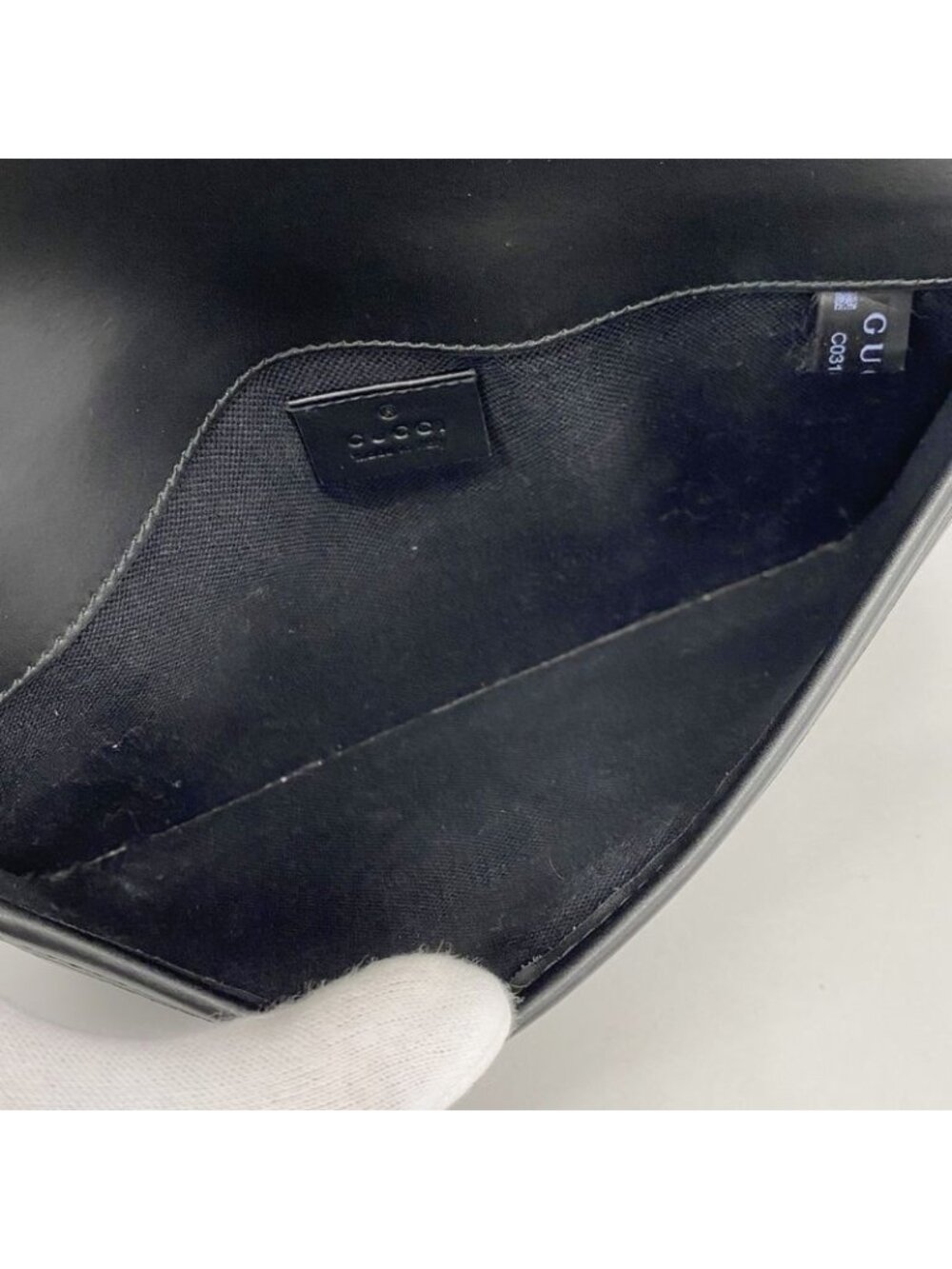 Gucci Waist Bag GG Supreme Black Gray Silver - Picture 4 of 10